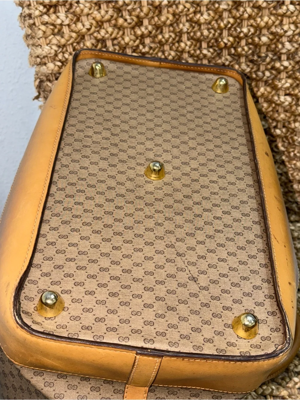 Vintage Gucci Micro GG Supreme Boston Travel Bag